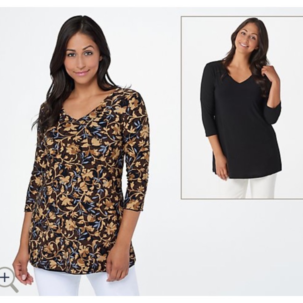 Reversible Tunic (black/leaf) Attitudes by Renee